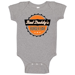 Bad Daddys Burger Bar Restaurant Logo Baby One Piece