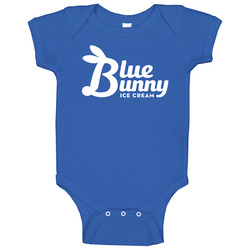 Blue Bunny Ice Cream Logo Cool Baby One Piece