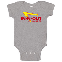 In N Out Burger Logo Baby One Piece In N Out Burger Logo Baby One Piece