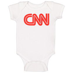 Cnn Tv Channel Cool Television Station Logo Baby One Piece