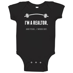 Realtor Funny Workout Personalized Baby One Piece