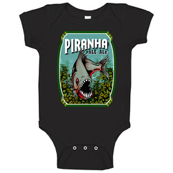 Piranha Pale Ale Beer Logo Baby One Piece