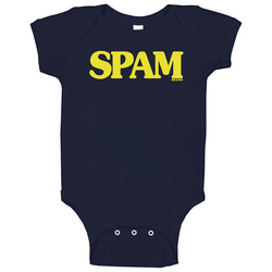 Spam Logo Vintage Label Poster Worn Look Baby One Piece