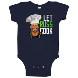 Let Russ Cook Russell Wilson Chef Seattle Football Baby One Piece