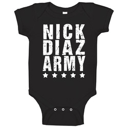 Nick Diaz Army Mma Fight Fan Baby One Piece