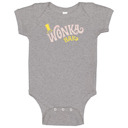 Vintage Wonka Bar Chocolate Baby One Piece