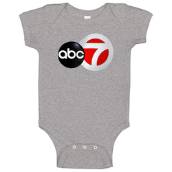 Abc 7 Tv Channel Cool Television Station Logo Baby One Piece