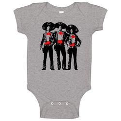 The Three Amigos Silhoutte Cut Out Fan Baby One Piece