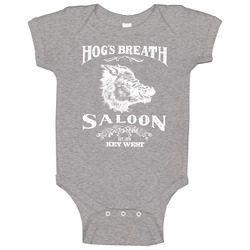 80s Hogs Breath Saloon Fort Walton Green Motorcycle Fan Baby One Piece