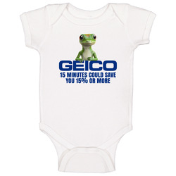 15 Minutes Could Save You Geico Most Memorable Ad Slogan Baby One Piec