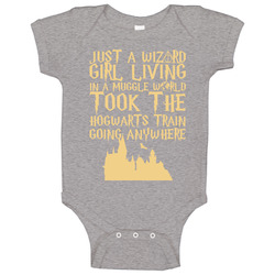 Just A Wizard Girl Living In A Muggle World Harry Potter Baby One Piec