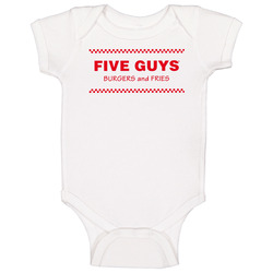 Five Guys Burger And Fries American Favorite Fast Food Baby One Piece