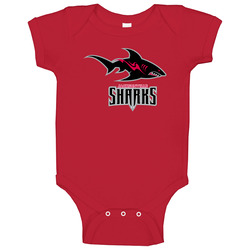 Jacksonville Sharks Arena Football League Team Fan Logo Baby One Piece