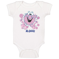 Mr Bubble Retro Brand Logo Vintage Baby One Piece