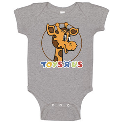 Vintage Distressed Toys R Us Logo Fan Baby One Piece