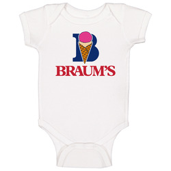 Braums Ice Cream Snack Food Logo Baby One Piece
