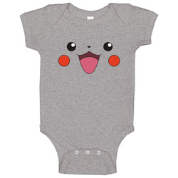 Pikachu Face Halloween Costume Baby One Piece