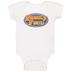 Family Feud Retro 80s Tv Show Logo Fan Baby One Piece