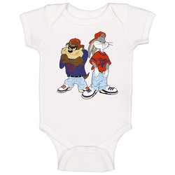 Bugs Bunny Tazmanian Devil Looney Toons Fan Baby One Piece