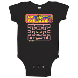Ms Pac Man 1982 Best Video Games Of All Time Baby One Piece
