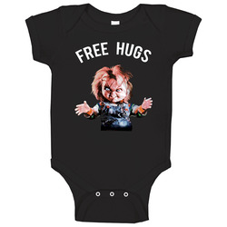 Chucky Free Hugs Childs Play Horror Movie Fan Baby One Piece