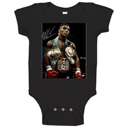 Mike Tyson 3 Belts Cool Retro Boxer Fan Baby One Piece