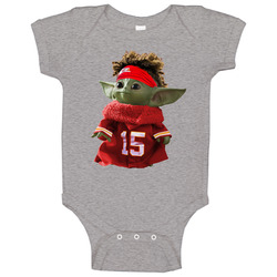 Patrick Mahomes Baby Yoda The Child Football Baby One Piece