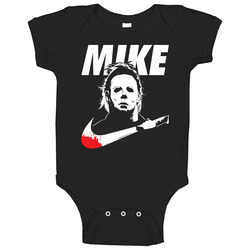 Michael Myers Mike Nike Halloween Parody Baby One Piece