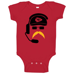 Andy Reid Kansas City Moustache Fan Baby One Piece