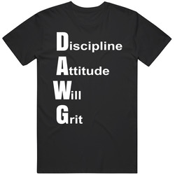 Dawg Discipline Attitude Will Grit Malik Nabers Football Fan T Shirt
