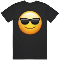 Smiling Sunglasses Emoji Face Group Halloween Costume T Shirt