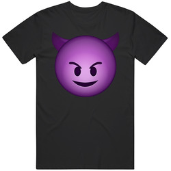 Purple Devil Emoji Face Group Halloween Costume T Shirt