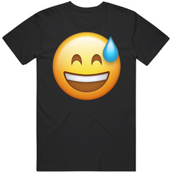 Cold Sweat Emoji Face Group Halloween Costume T Shirt