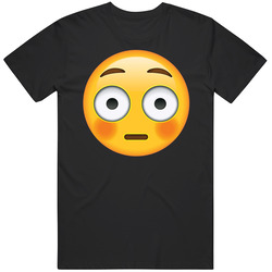 Flushed Face Emoji Group Halloween Costume T Shirt