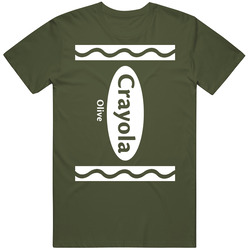 Crayola Olive Crayon Funny Halloween Costume T Shirt