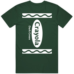 Crayola Dark Green Crayon Funny Halloween Costume T Shirt