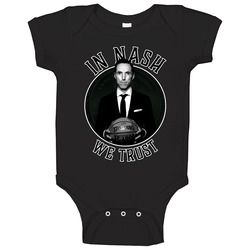 In Steve Nash We Trust Brooklyn Basketball Baby One Piece