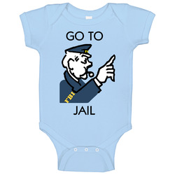 Go To Jail Monopoly Fbi Game Board Fan Baby One Piece