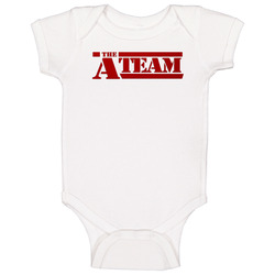 The A Team Retro 80s Tv Show Logo Fan Baby One Piece