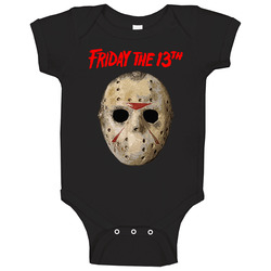 Jason Voorhees Mask Friday The 13th Horror Cult Movie Baby One Piece