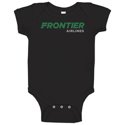 Frontier Airlines Logo Travel Pilot Wanderlust Baby One Piece