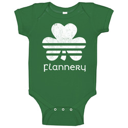 Flannery Clover Luck Charm Irish Name St Patricks Day Baby One Piece