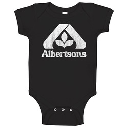 Albertsons Grocery Store Company Logo Vintage Gunge Look Baby One Piec