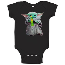 Baby Yoda The Child Mandalorian Sun Drop Soda Pop Drink Baby One Piece
