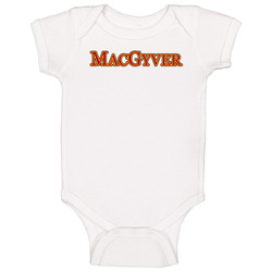 Macgyver Retro 80s Tv Show Logo Fan Baby One Piece