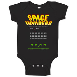 Space Invaders 1978 Best Video Games Of All Time Baby One Piece