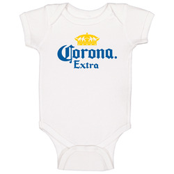 Corona Extra Beer Alcohol Brewery Crown Logo Baby One Piece