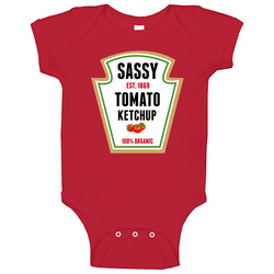 Sassy Tomato Ketchup Funny Group Halloween Costume Baby One Piece