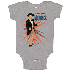 Maverick 60s Tv Series Show Worn Look Vintage Unisex Baby One Piece