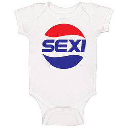 Sexi Pepsi Sexy Logo Parody Sassy Baby One Piece